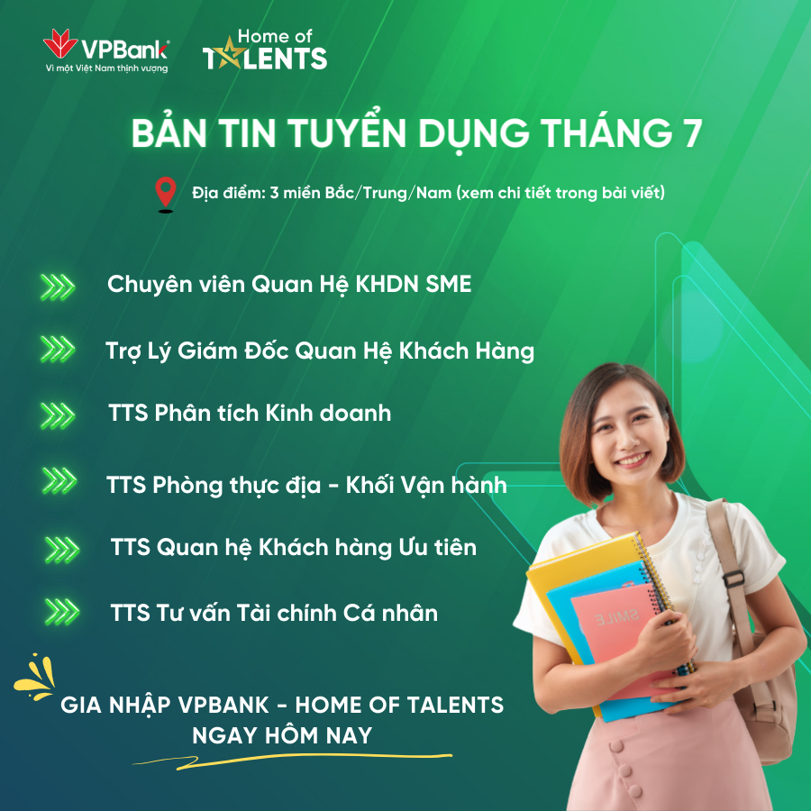 VPBank - Tin Tuyển dụng tháng 7.2023